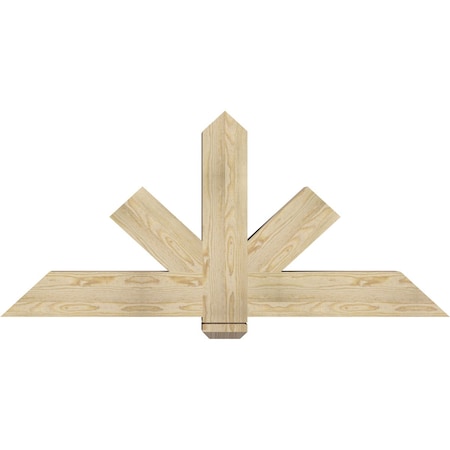 Ekena Millwork Kennewick Rough Sawn Timber Gable Bracket, Douglas Fir, 60"W x 27"H x 6"D x 6"F, 11/12 Pitch GBW060X27X0606KEN00RDF